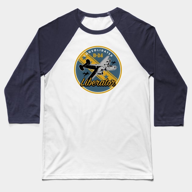 B-24 Liberator Baseball T-Shirt by Firemission45